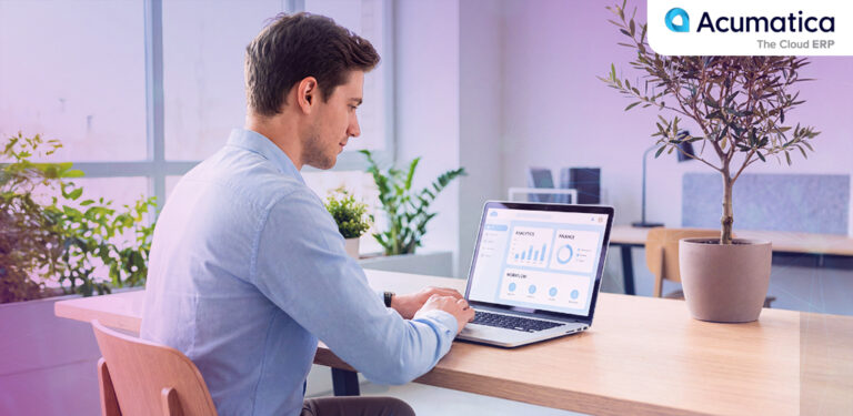 Acumatica ERP dashboard for cloud business management