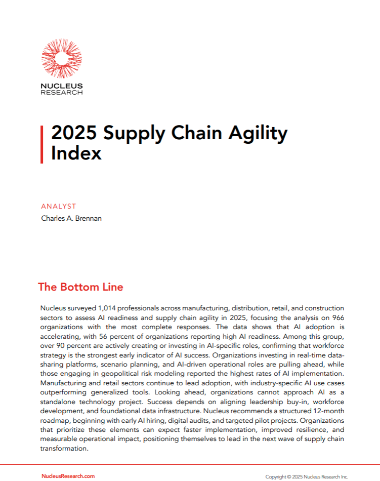2025 Supply Chain Agility Index