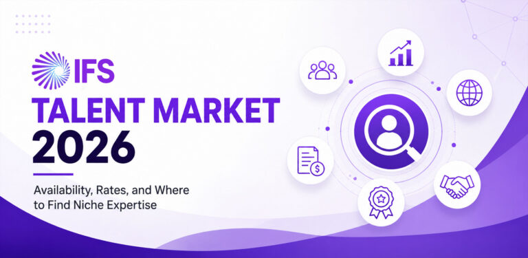 IFS Talent Market 2026 showing IFS Cloud recruitment trends, consultant availability, and ERP hiring insights