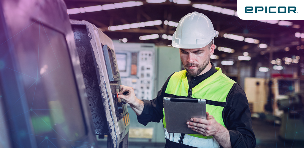 Epicor Kinetic ERP features for discrete manufacturers using AI, automation, real-time analytics, and smart production management