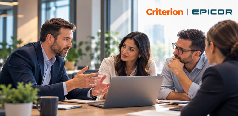 Team reviewing ERP optimization strategies for Epicor Kinetic and Criterion